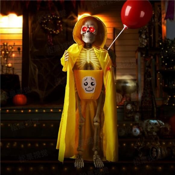 New 37.3'' Halloween Decorations Outdoor with Candy Bag Life Size Scary Animated - Picture 1 of 7